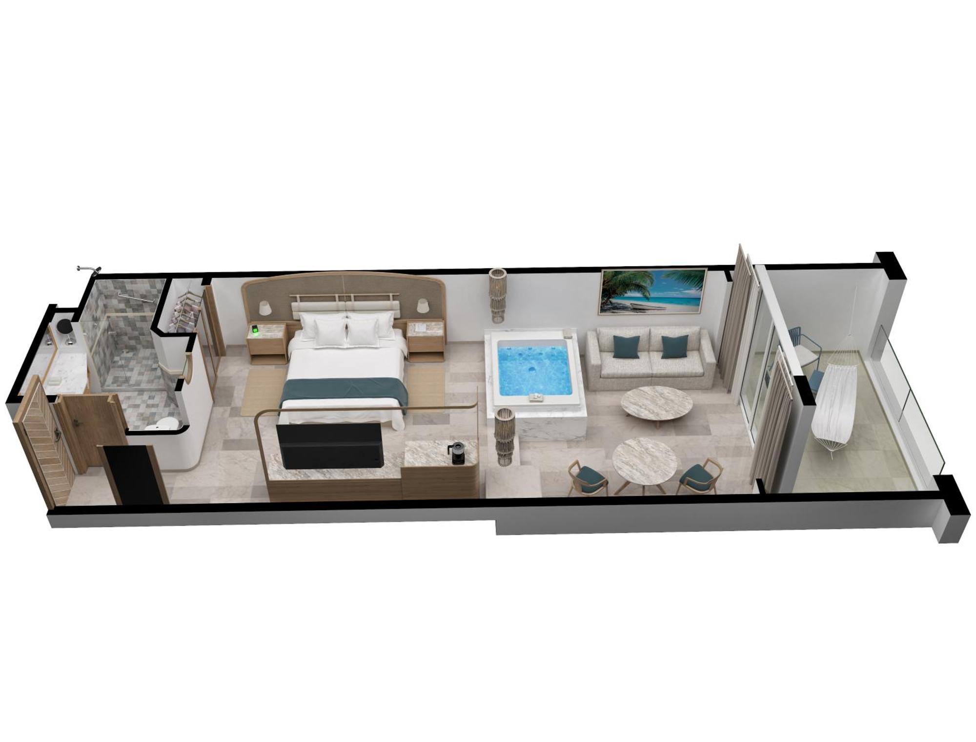 Superior Honeymoon Suite Ocean Front- King Size Bed